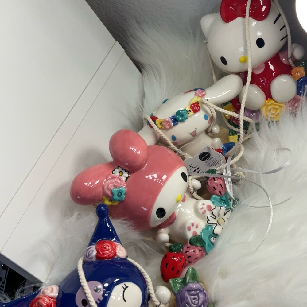 Kuromi My Melody Cinnamoroll & Hello Kitty swing ceramic bundle